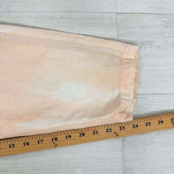 Steele Solange Boiler Jumpsuit Size M Peach Tie Dye Belted Linen Blend Utility - Picture 15 of 16